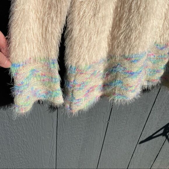 a Shappe Furry Soft Wool Rainbow Sweater XL NWT - Picture 13 of 13